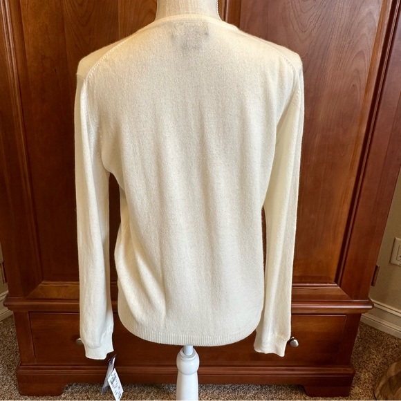 Charter Club Ivory Cashmere Crewneck Sweater Size Small NWT - Picture 6 of 8